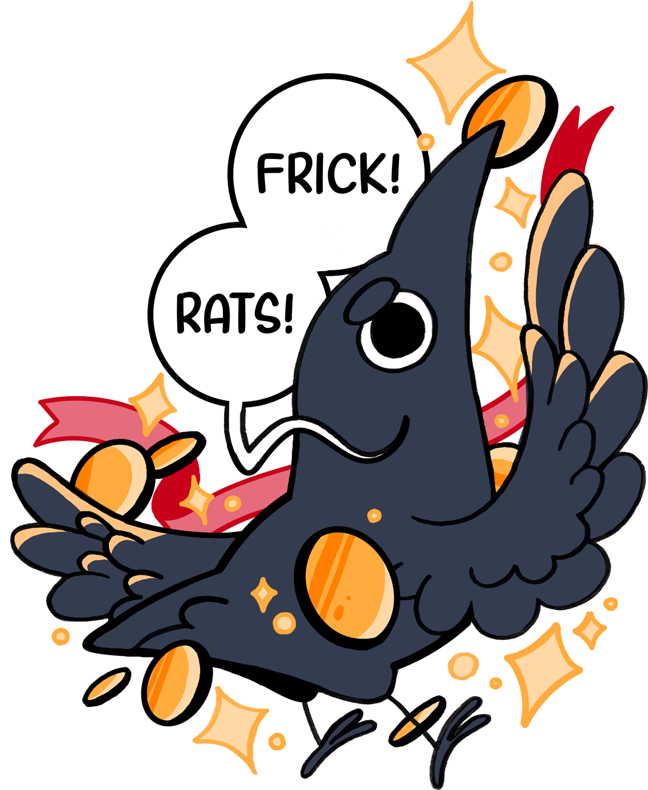 Rude crow stickers