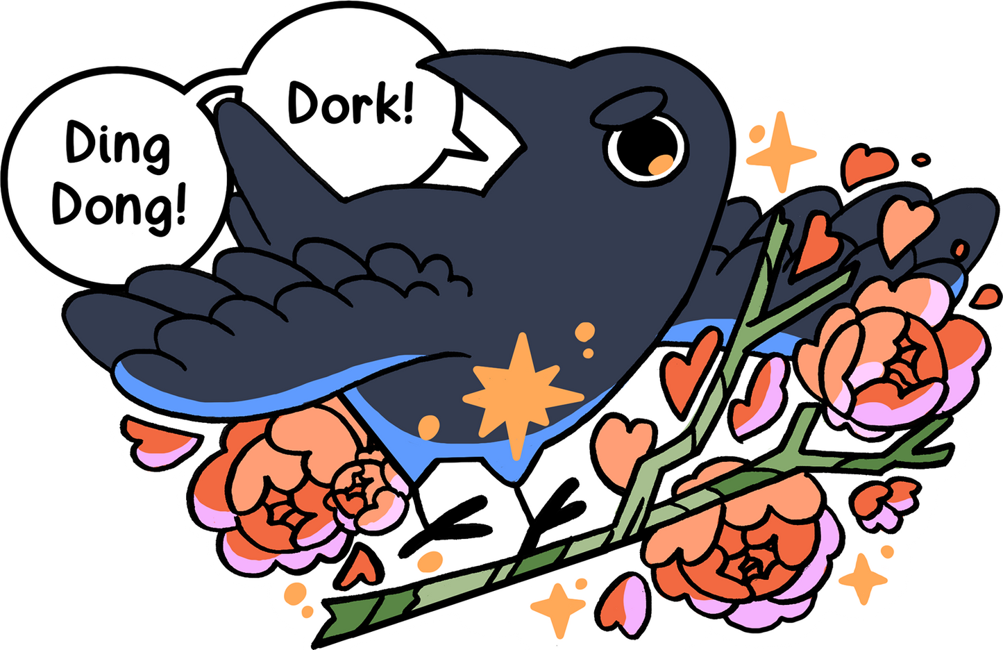 Rude crow stickers