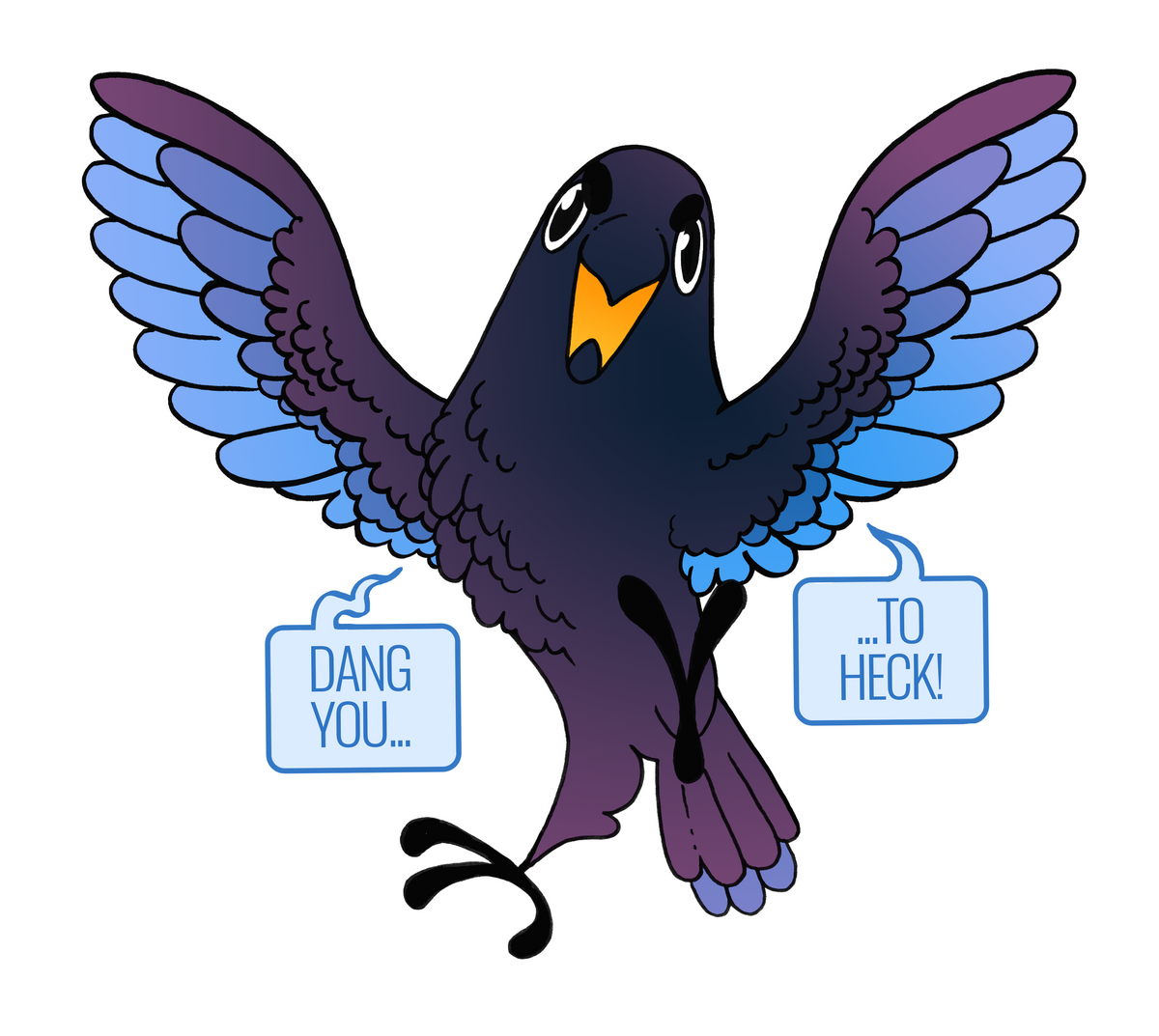 Rude magpie stickers – Fairylogue Press