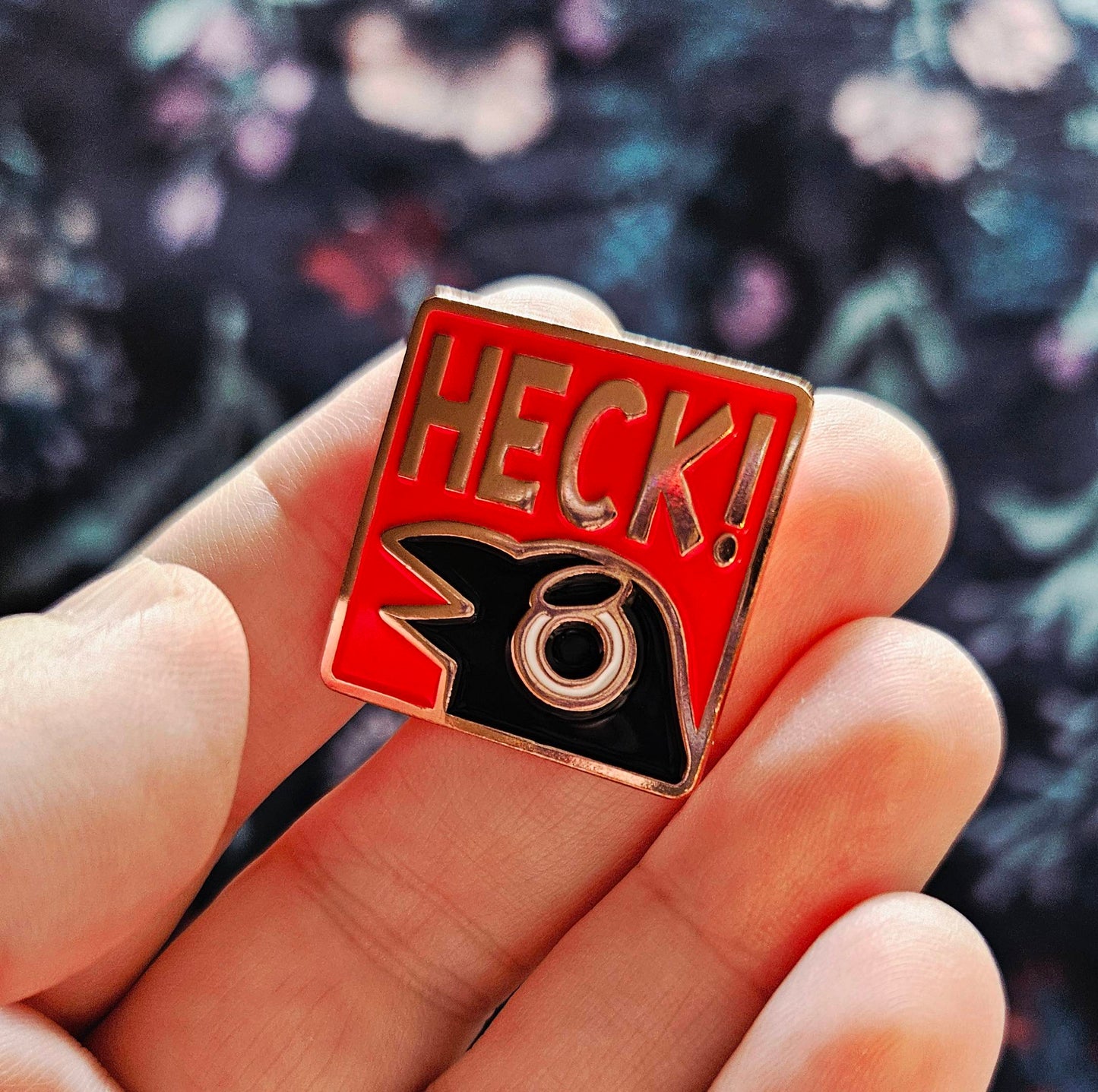 Heck enamel pin