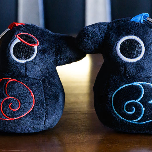 Knife crow plush keychain