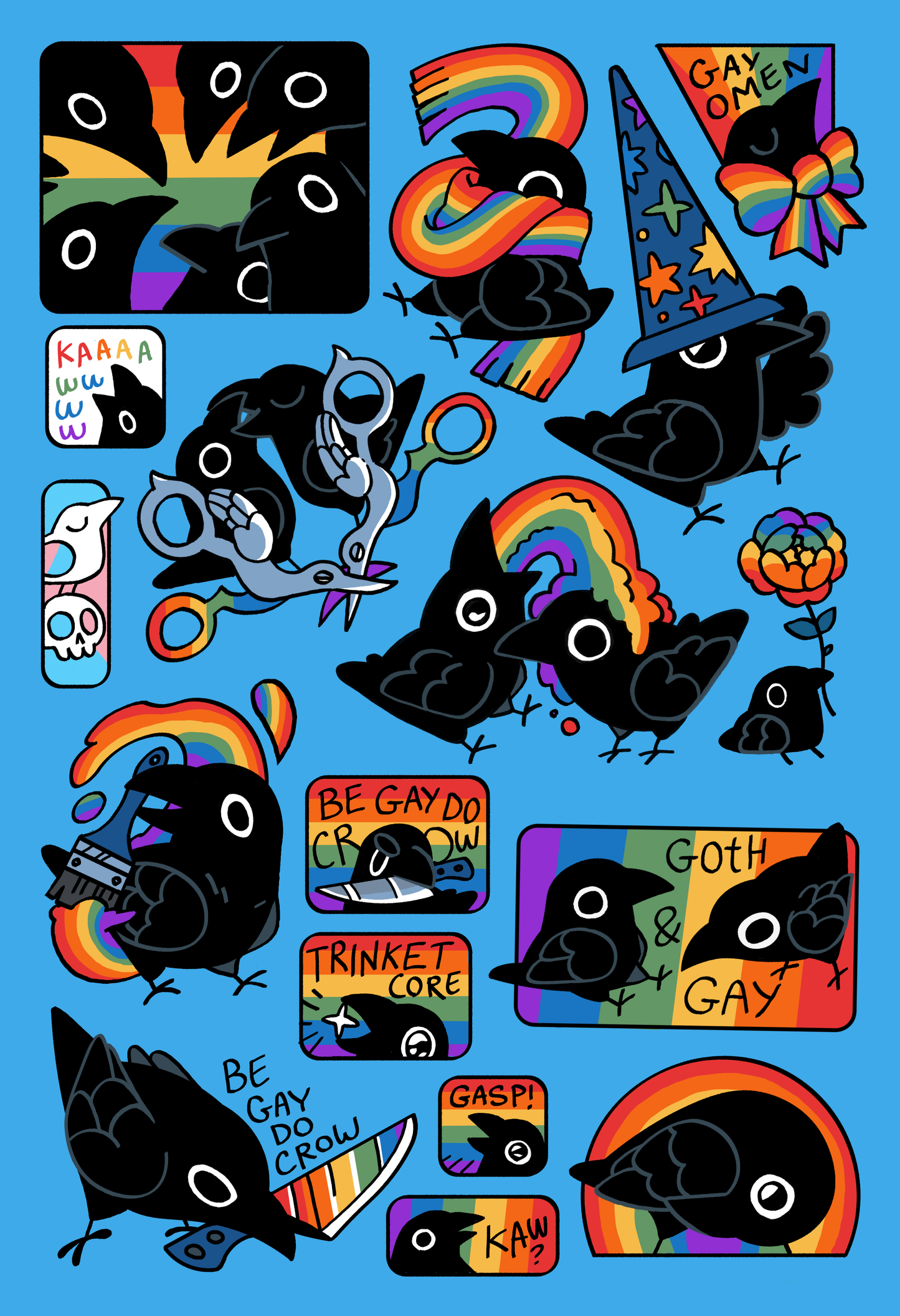 Rainbow sticker sheet