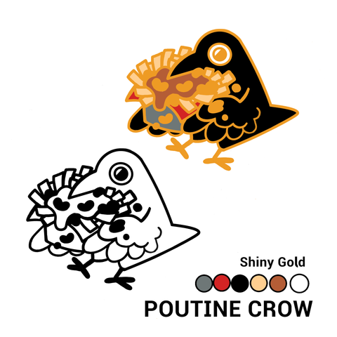 Poutine enamel pin