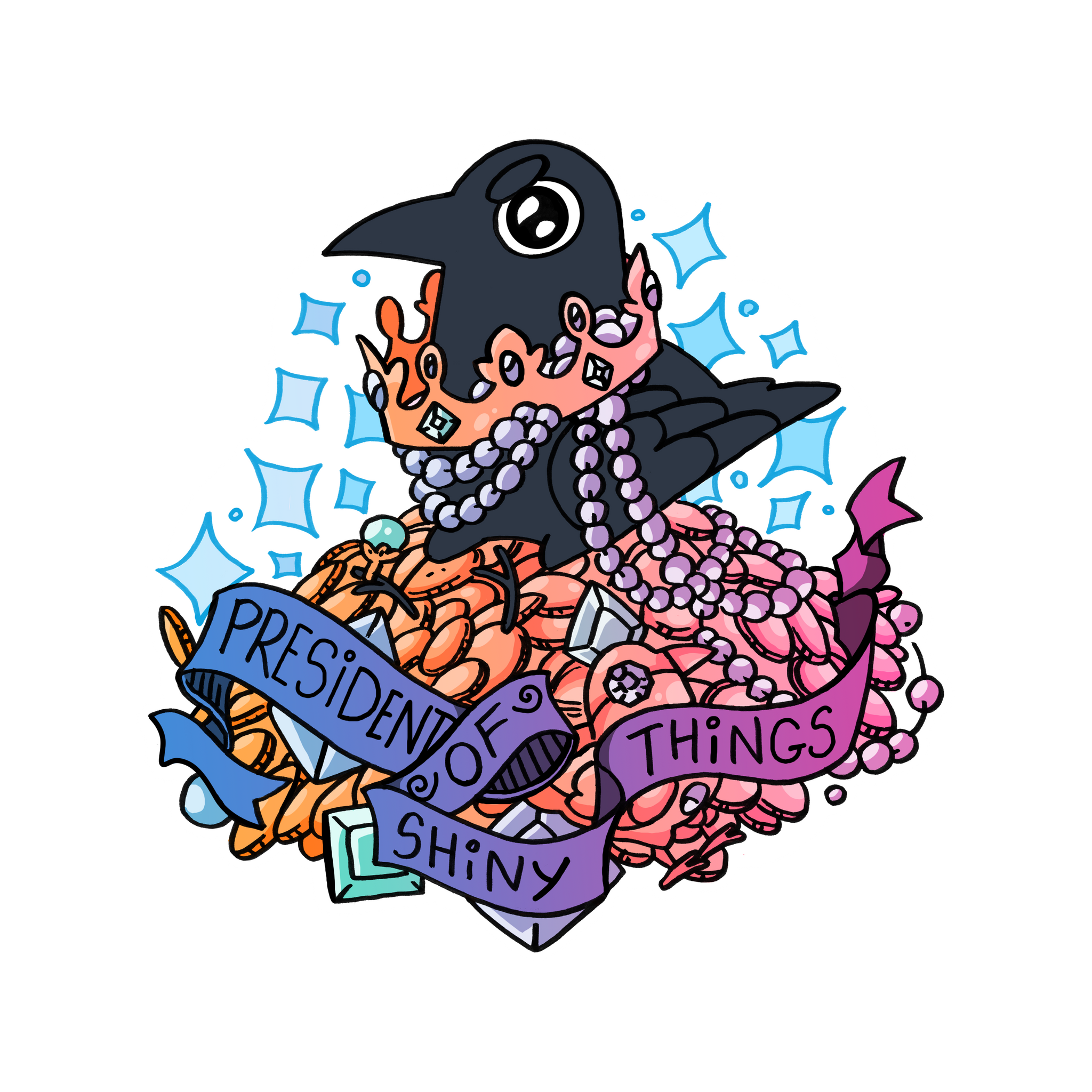 President of Shiny Things sticker