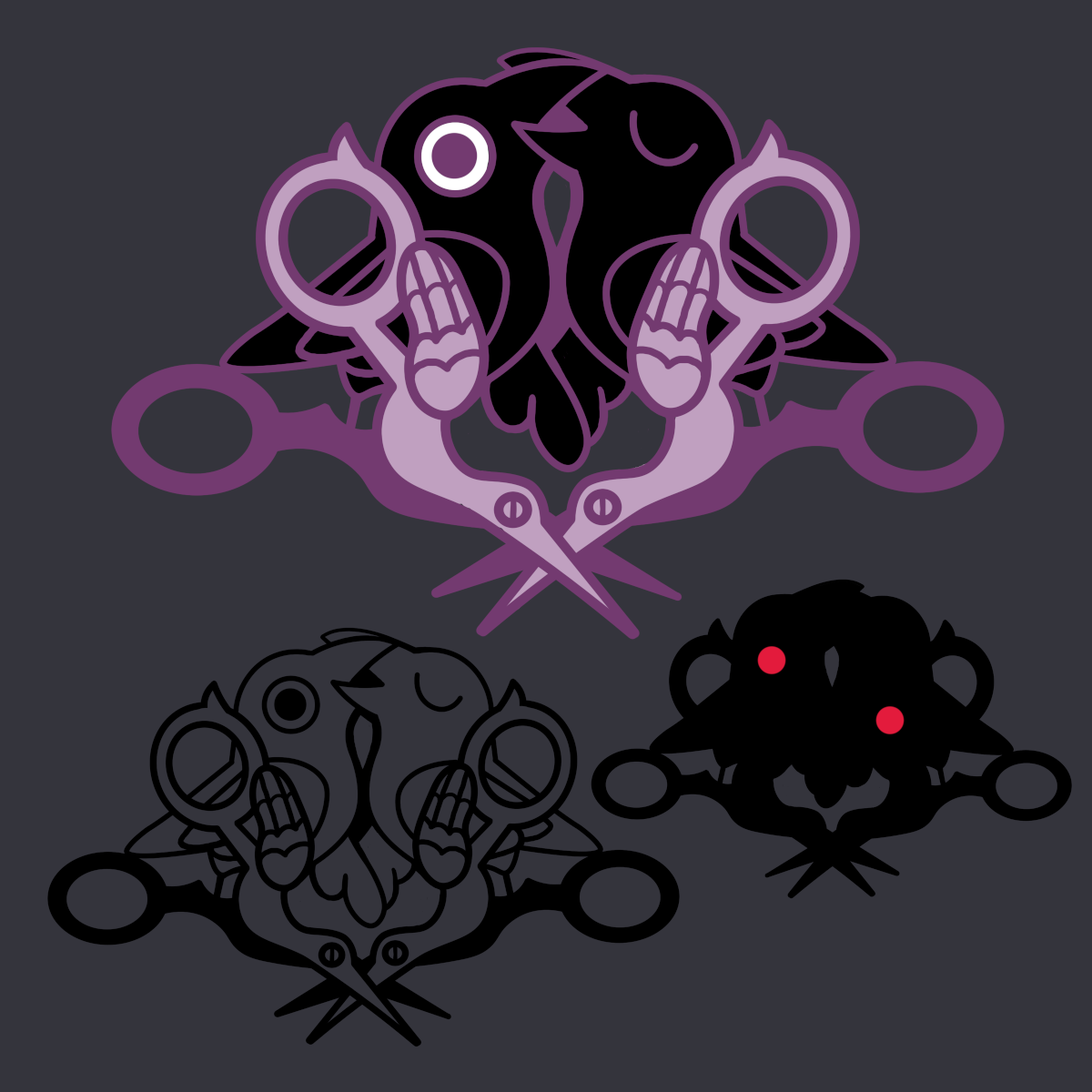 Smooching With Scissors pin