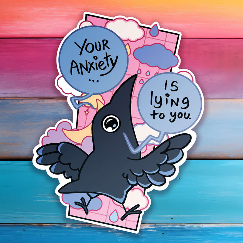 Anxiety sticker – Fairylogue Press
