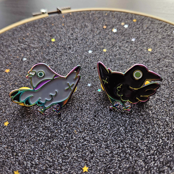 Pigeon Butt enamel pin