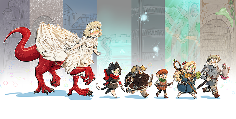 Dungeon Party 8.5x17 print