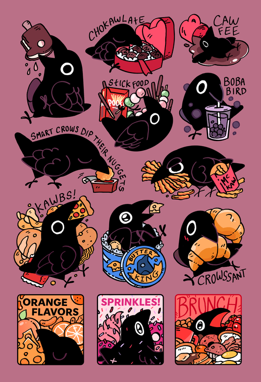 Foodie sticker sheet