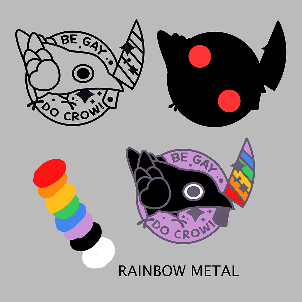 Be Gay, Do Crow enamel pin