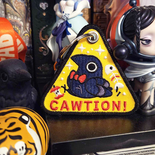 Cawtion Keychain