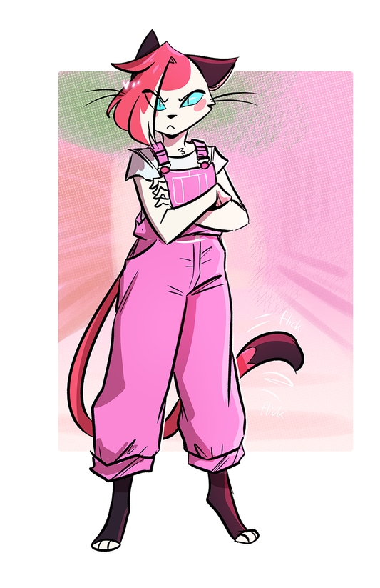 Pink Overalls 5.5x8.5 print