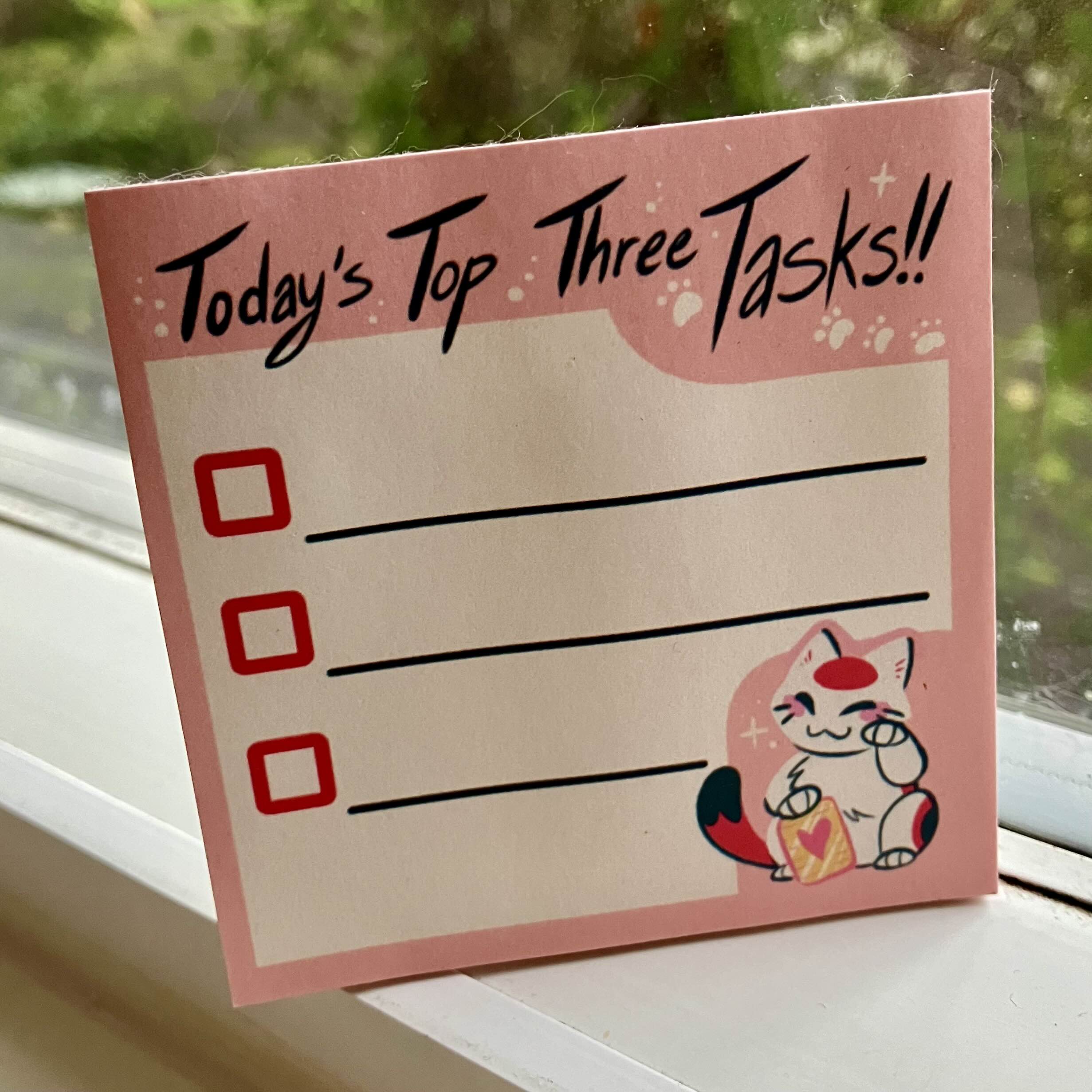 Sticky Notes Top Top Three Task Sticky Notes – Fairylogue Press