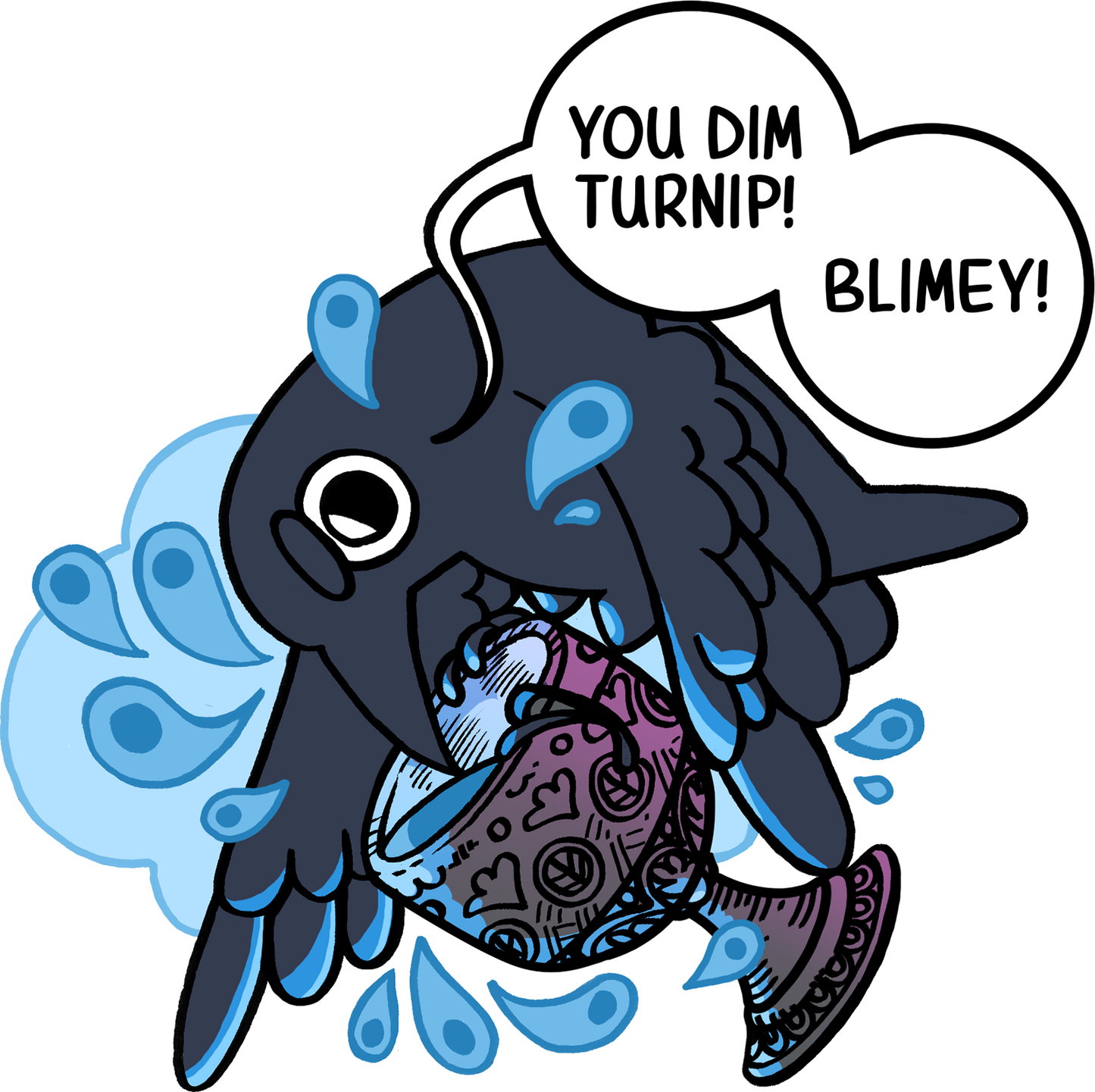 Rude crow stickers