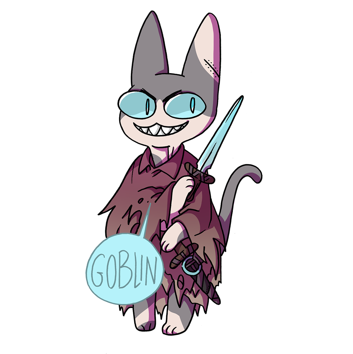 D&D cat stickers