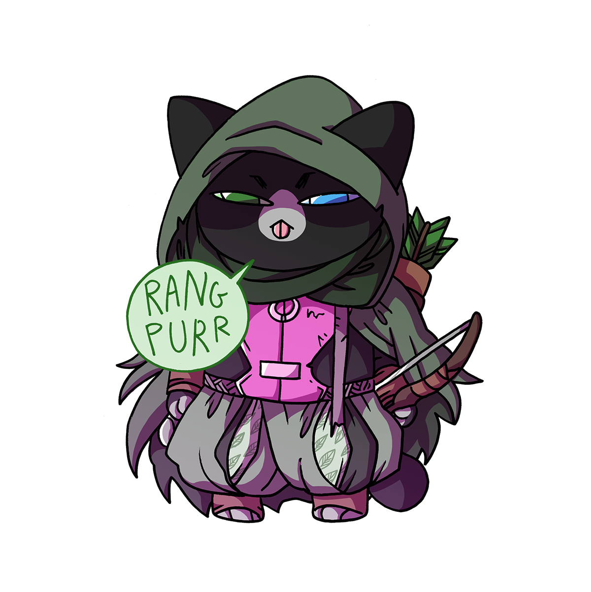 D&D cat stickers