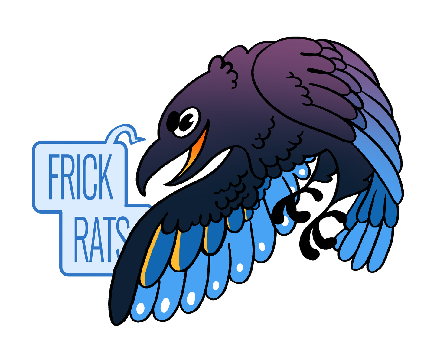 Rude magpie stickers