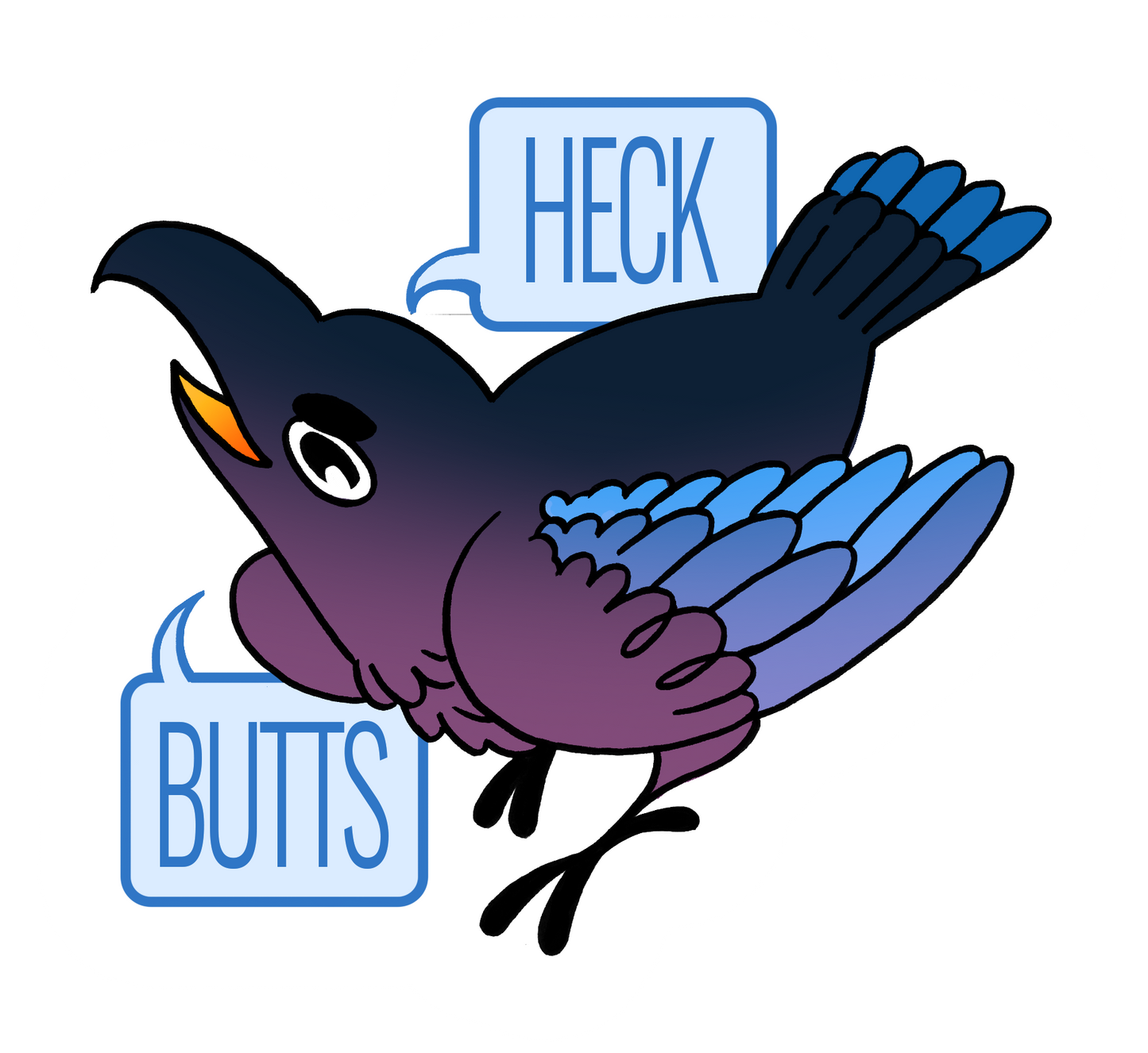 Rude magpie stickers