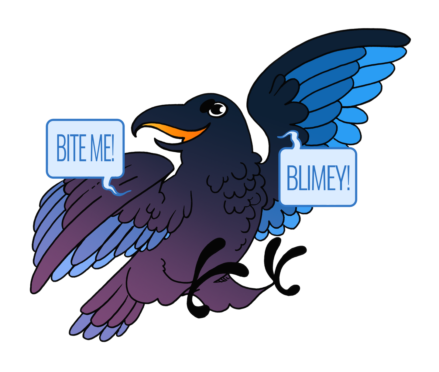Rude magpie stickers