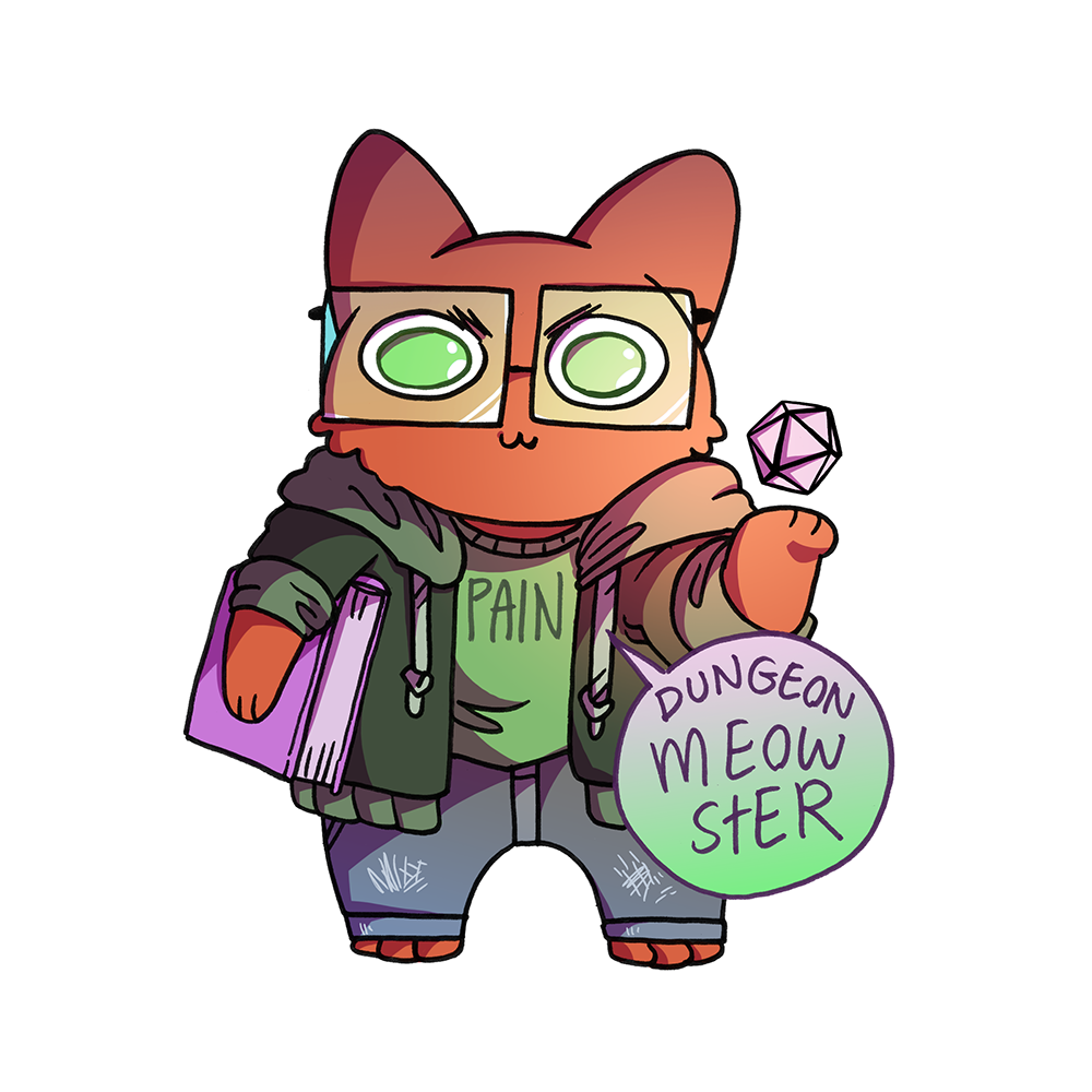 D&D cat stickers